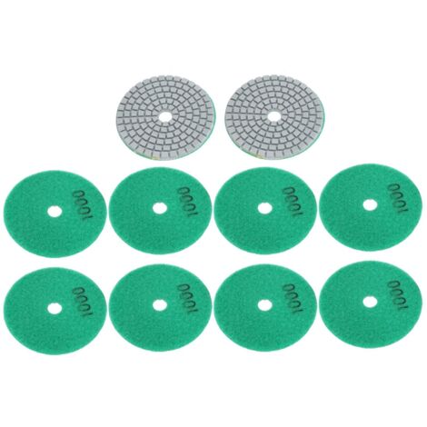 Tampons de polissage au diamant, 10 pièces 3 pouces disques de ponçage tampons pour granit Quartz marbre pierre béton polissage 1000 maille