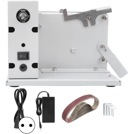 Ponceuse à Bande Mini 15° Avec 7 Vitesses - 30 Bandes Abrasives Incluses - Idéale Pour Métal, Bois, Bijoux, Résine