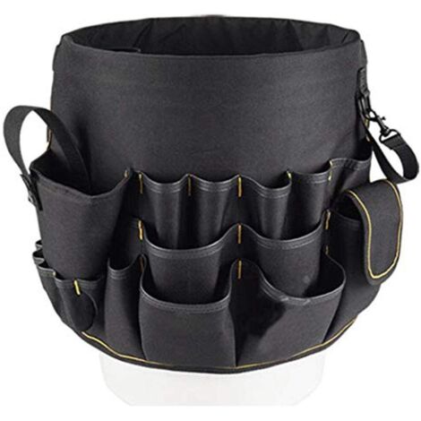 Organisateur D'outils de Seau D'outils, Porte-Outils en Toile de Seau et Organisateur avec 56 Poches pour L'organisation de Seau (1/5)