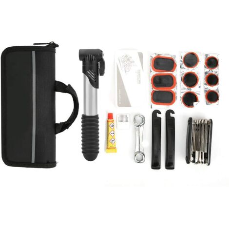Outils de réparation de vélo, Kit de réparation de pneu de vélo, Kit de réparation de pneu Kits de réparation de pneu multifonctionnel pour vélos de montagne de vélo (1/4)