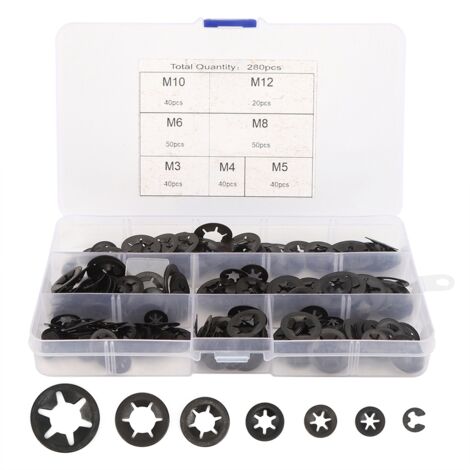 Kit De 100 Rondelles à Denture Intérieure M10 X 19mm - Pour Clips Et Attaches - Marque Uxcell