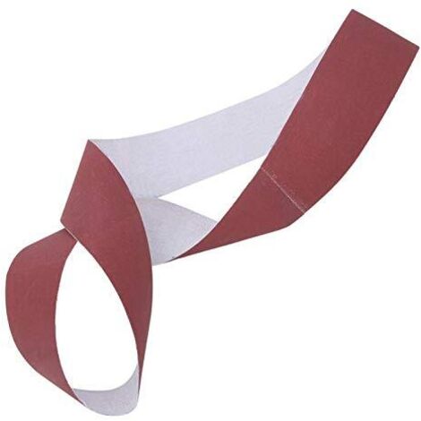 10 Pièces Bande Abrasive 740 x 40 mm, Bandes Abrasives en Tissu 60, 120, 240, 400, 600 Grains, Bande de Ponçage pour Ponceuse à Bande et Meuleuse et Polissage (120 Grit) (1/4)