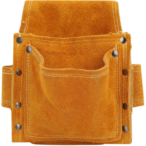 Sac à outils, poche de taille d'outil multifonctionnel portable quatre couches de matériel de peau de vache épaissie outil de stockage outil organisateur pour l'installation et la maintenance (1/5)
