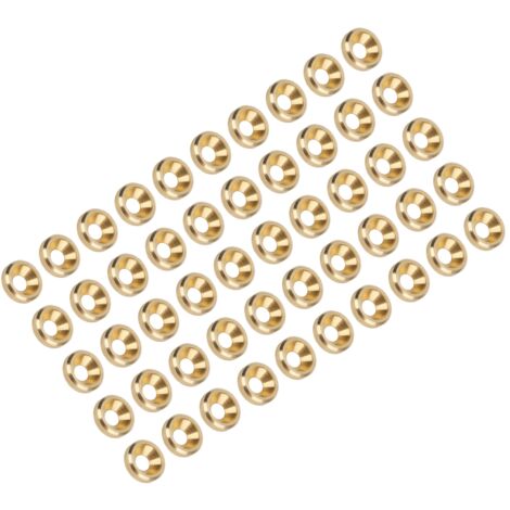 50 pièces rondelles de coupe de finition fraisée, rondelle à vis fraisée en cuivre pur, joint à tête plate CNC, rondelle à vis(M3),Anneau de retenue du joint (1/5)