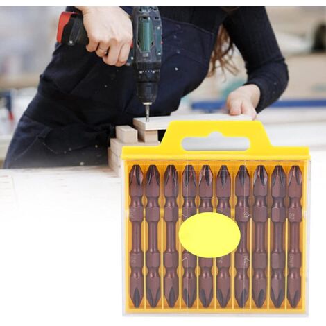 LIUX 4Pcs Ph2 Embout De Tournevis Magnétique En Acier Noir Nickelé Pour