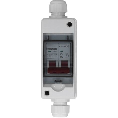 2P DC Disjoncteur 40A 1000V 6KA Capacité de Rupture DC Isolateur Interrupteur IP65 Étanche pour Système Solaire PV (1/5)