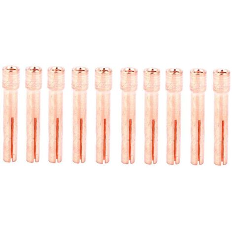 Pince à souder TIG, 10 pièces 13N23 (3/32 pouce), pince à sertir en cuivre, accessoires de remplacement de la torche Tig pour torche de soudage WP9 / 20/25 TIG(10 pièces)
