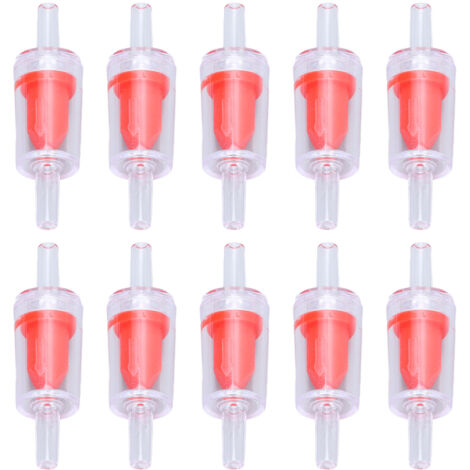10 pièces clapet anti-retour 4mm PP pompe à air Aquarium 1 voie clapet anti-retour d'arrêt d'eau pour Aquarium rouge (1/5)