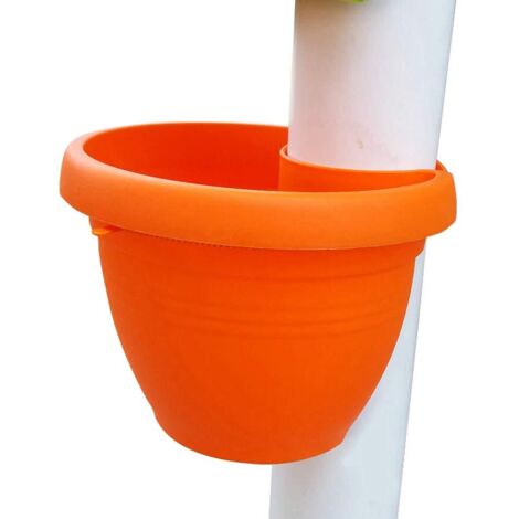 Pot de Fleur de Jardin de Bec Verseur, Beau Jardinières de Jardin Accrochant Le Support Vertical de Pot de Fleur de Tuyau de Vidange de Jardinière (Orange) (1/5)