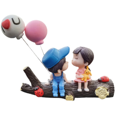 Ornement de tableau de bord de voiture mignon, joli Couple s'embrassant, garon et fille, décoration intérieure de voiture (1/5)
