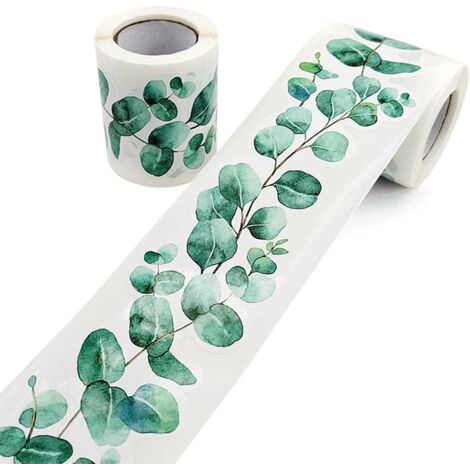 Bordures de Tableau D'affichage, Modification de Bord de Rouleau Auto-adhésif de Décoration de Motif de Feuilles D'eucalyptus pour L'école, Mur de Bureaux de Salle de Classe (1/5)