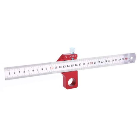 CX300-1 300mm Règle Carrée de Travail du Bois Multifonction Scriber Matériel Outil de Mesure pour Angle de Hauteur (1/5)