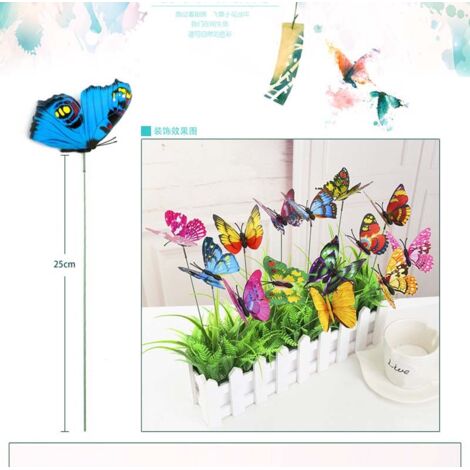 Lot De 4 Papillons Flottants à énergie Solaire/à Piles Pour Jardin