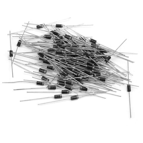 Diode de redressement, 100 pièces 1N4007 1000V 1A Diodes de Silicium électroniques Diodes de redressement Haute Tension