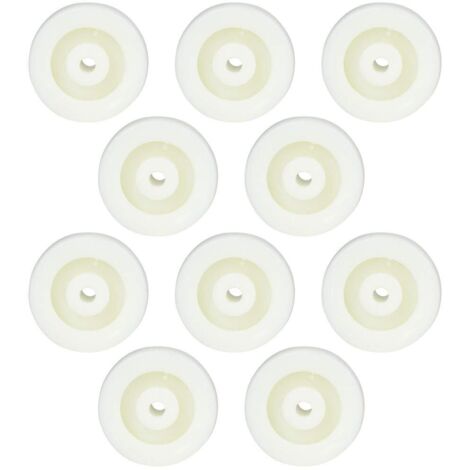 10 pcs Kit de Roue en Nylon 2in Roue de Roulette Unidirectionnelle en Polypropylène Charge Maximale 20KG