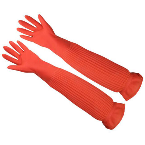 Gantelets en latex de 56 cm pour aquarium, gants de protection épais industriels, gants résistants à l'usure (1/5)