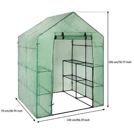 Mini Serre, Mini Maison Verte Portable avec Couverture en PVC Protection UV Protection Contre Les UV Intérieur Extérieur Maison Verte Mini Promenade en Serre (1/5)