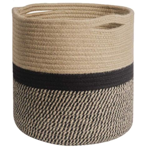Paniers de Planteur de Corde en Coton, Panier de Plante en Corde de Jute Panier tissé de Pots de Fleurs pour Le Stockage Décor Rustique pour la Maison (1) (1/5)
