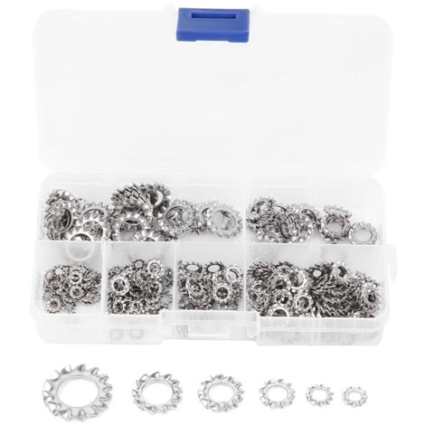 SOURCING MAP Rondelle de blocage en étoile à dent interne M5 x 12mm en