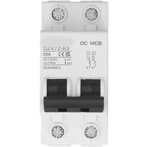 Disjoncteur DC Protection contre les surcharges système magnétique disjoncteur PV 2P 1000V 50A (1/5)