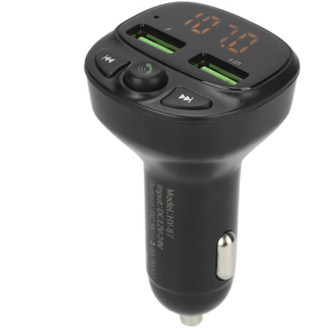 Transmetteur FM Bluetooth pour voiture, double USB, adaptateur Audio, appel mains libres, lecteur MP3 (1/5)