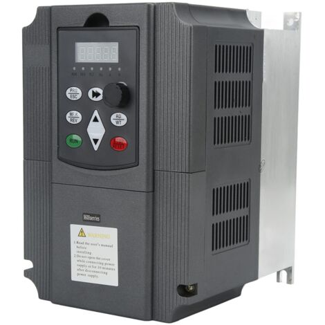 11KW Entraînement à Fréquence Variable Inverseur Convertisseur de Fréquence Moteur de Broche Contrôleur de Vitesse Monophasé 220V à 3 Phases 0‑380V