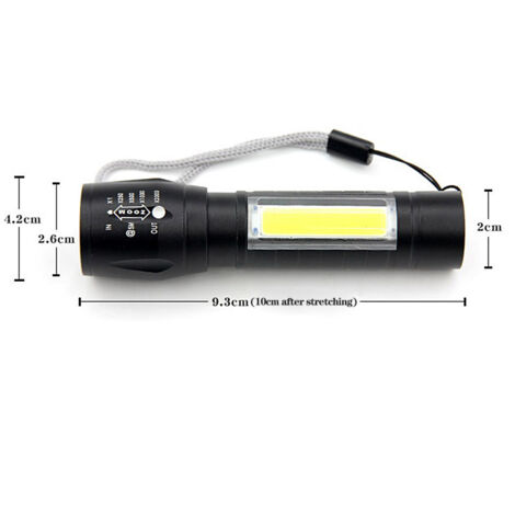 Mini Lampe Torche LED COB Rechargeable USB - Format Porte-clés - Lampe De Sac