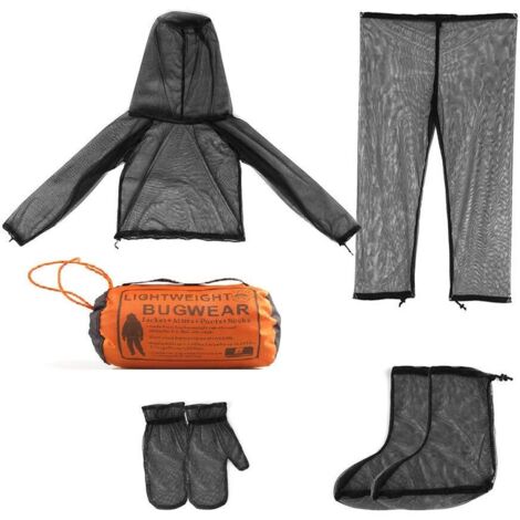 Combinaison Anti-Moustiques Avec Capuche - Ensemble Pantalon Et Veste Filet Pour Pêche Randonnée Camping