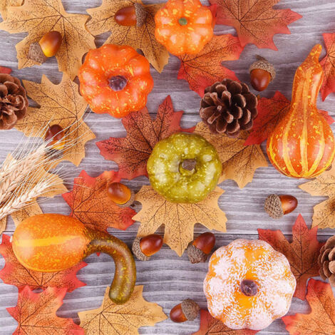 Citrouilles velours noyau mousse pour décorations de Thanksgiving et