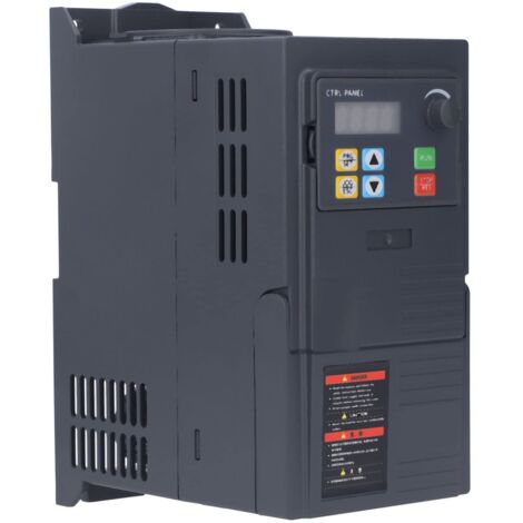 Variateur De Fréquence 5,5 KW – Monophasé 220V Entrée / Triphasé 380V Sortie – Programmable 8 étapes – Contrôle PID – Pour Moteurs