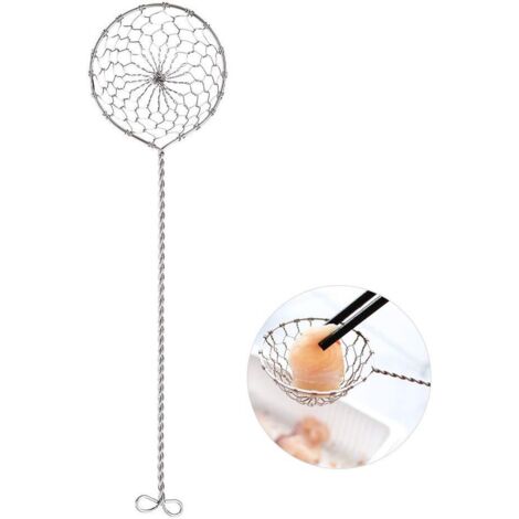 Petite Passoire. Petite écumoire à Fil avec Poignée Cuillère à Passoire en Acier Inoxydable pour Hot Pot Tortellini Gadget de Cuisine (1/5)