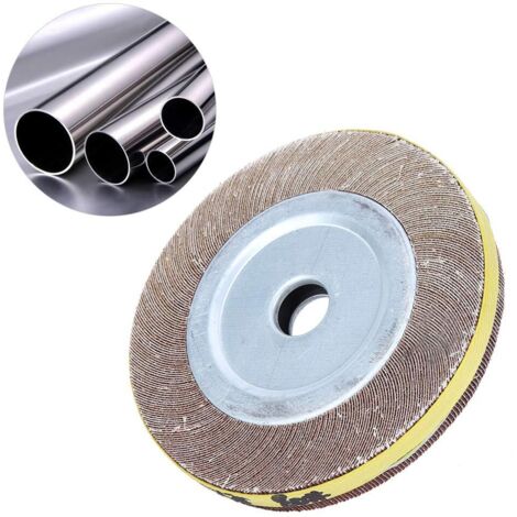 Meule, Meule de polissage, Disques de 7,9 po de diamètre Tampon de polissage Tube en acier inoxydable de 1 po de diamètre intérieur éliminant la rouille pour les types(80 mesh) (1/4)