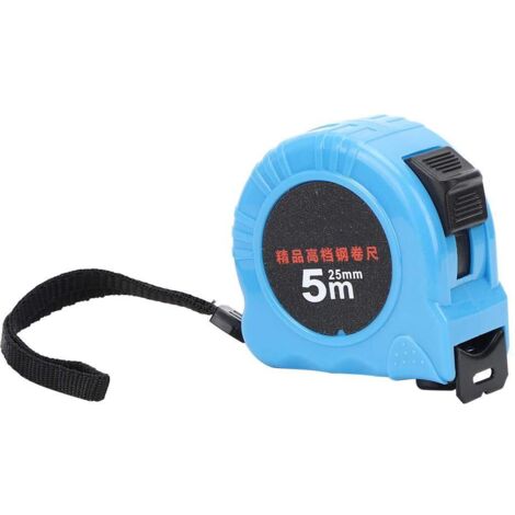 Ruban à mesurer, acier inoxydable PC Shell main serrure travail du bois règle de mesure outil ruban à mesurer pour dessin calcul décoration(5 meters 25mm width),Mètre À Ruban (1/4)