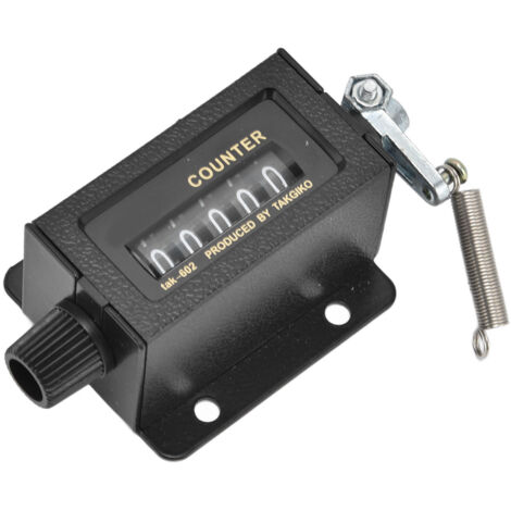 Fonction de réinitialisation du compteur mécanique Conception de miroir en verre transparent durable Outil de comptage précis à 5 chiffres pour l'impression (1/5)