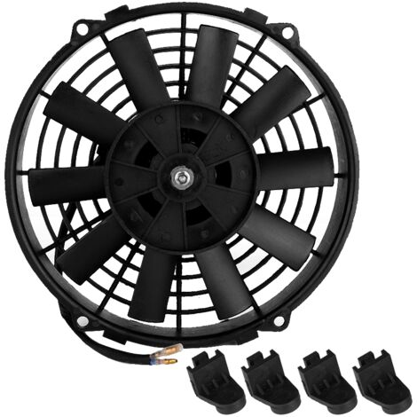 12V 80W 9 pouces universel voiture lame incurvée climatiseur condenseur ventilateur de refroidissement électrique (1/5)