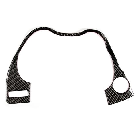 Garniture de couverture de panneau de cadre de tableau de bord de voiture en Fiber de carbone véritable adaptée pour Infiniti Q50 Q60 (1/5)