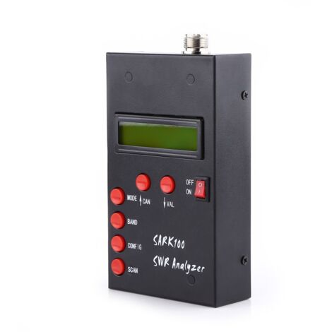 1-60MHz Sark100 Analyseur d'Antenne à Ondes Courtes Testeur SWR Ondes Impédance Capacitance Inductance pour Radioamateurs