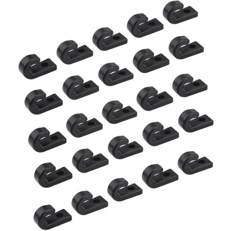 Crochet J, 25pcs Crochets d'arrimage en Nylon, Accessoires de Fixation pour Crochet de Kayak, Corde de canoë-Kayak, canots (1/5)