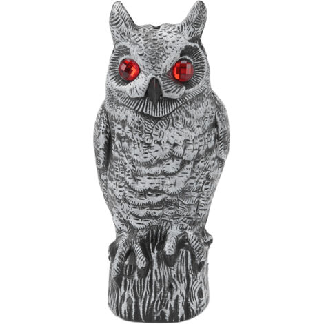 Répulsif à oiseaux en forme de hibou à énergie solaire, yeux brillants, aspect réaliste, étanche, résistant au soleil, pour maison, jardin, Patio, clôture (1/5)