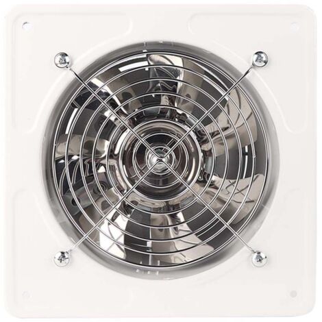 190mm 40W 220V Ventilateur d'extraction mural à faible bruit Maison Salle de bain Cuisine Garage Ventilation (Blanc) (1/2)