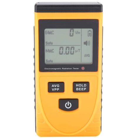 Testeur de rayonnement numérique ，1-1999 V/m 0,-19,99 μT Détecteur de rayonnement électromagnétique numérique Testeur EMF ， pour tester le rayonnement de champ électrique et magnétique stimulé (1/5)