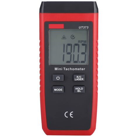 UT373 Mini Tachymètre LCD Numérique sans Contact Laser RPM Tach Vitesse Compteur Plage de Mesure 10-99999RPM Odomètre LCD rétro-éclairage (1/5)