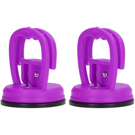 2 pièces ventouse extracteur grande traction une main boucle ventouse poussoir pour carreaux de céramique voiture coque téléphone démontage outil violet (1/5)