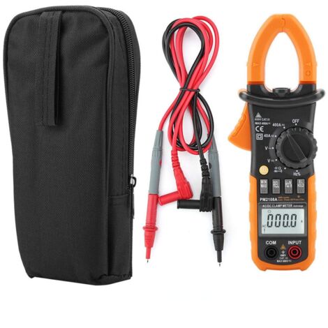 Pince multimètre numérique AC/DC PEAKMETER PM2108A, multimètre numérique à Pince multimètre numérique avec Protection Contre Les surcharges et Indication de Batterie Faible. (1/5)