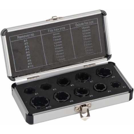 10 Pièces Endommagé Boulon crou Vis Remover Extracteur Extracteur Kit D'outils De Filetage Kit (1/5)