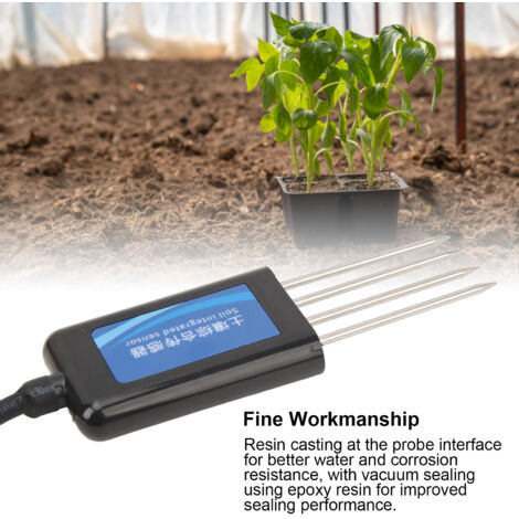 Jardinage Précision Testeur Sol 6-en-1 Aolso - Humidité, PH, Fertilité, Température, Lumière, Humidité Ambiante Testeur De Sol