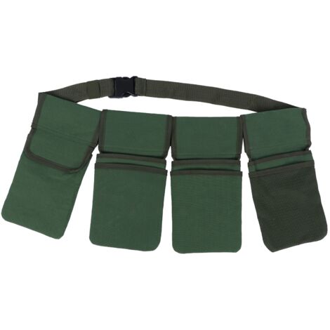 Sac de rangement pour outils de jardin, pochette suspendue à ceinture, organisateur à 4 poches, fournitures de jardinage (1/5)