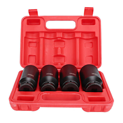 4pcs 1/2 pouce Deep Impact Socket Repair Tool Set 12 Point Head Adapter High Hardness (1/5)