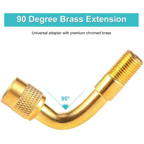 Kit Rallonges Valves Voiture & Moto – 45° 90° 135° + Extensions 120 Mm & 250 Mm – Cuivre & Caoutchouc Robuste