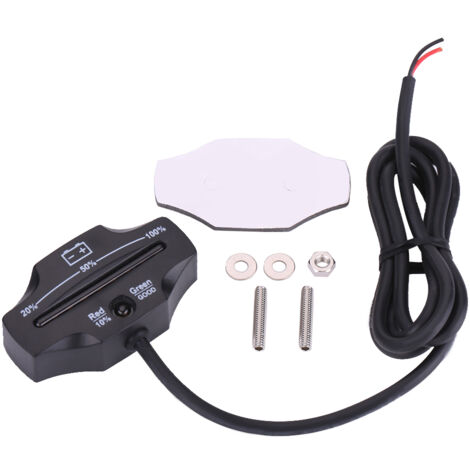 Jauge d'indicateur de compteur de batterie LED 12V 24V pour chariots de golf, moto marine, camion ATV (1/5)